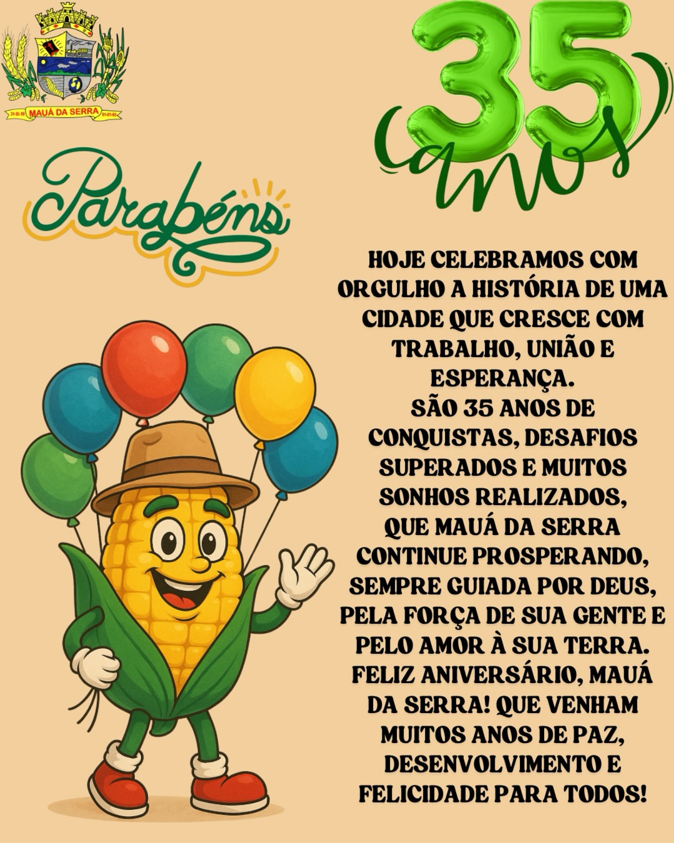 Sr. Espiga - 35 Anos da minha cidade natal!