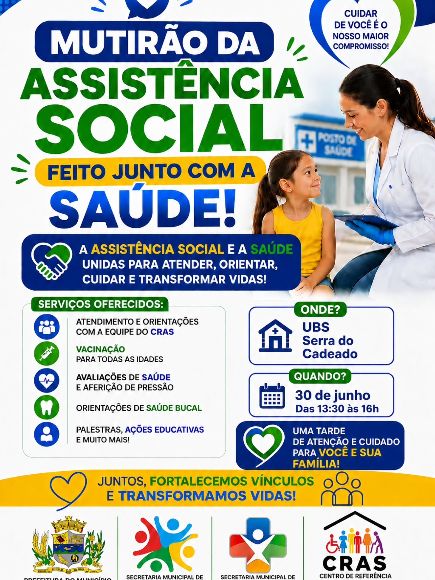 Mutirão da Assistência Social feito junto com a Saúde