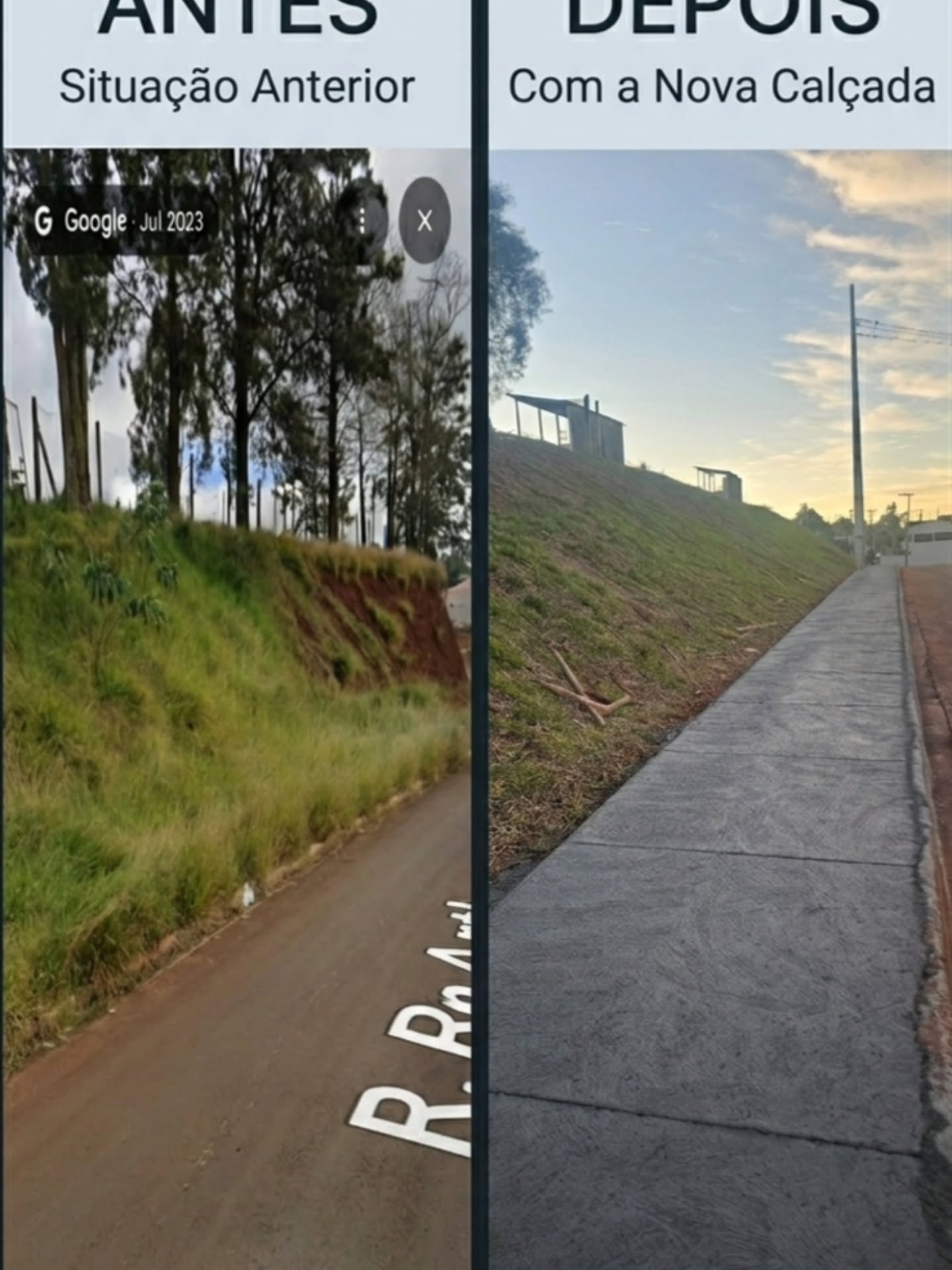 Prefeitura de Mauá da Serra inicia execução de calçadas em ruas do município