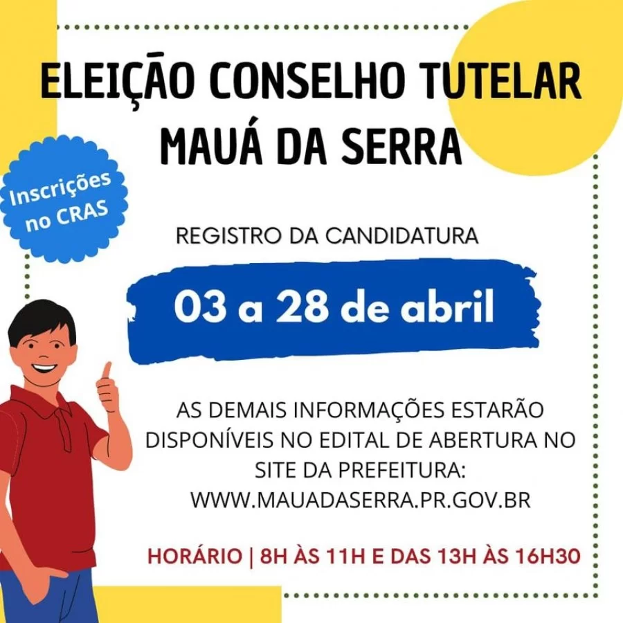 Inscrições para composição do Conselho Tutelar – mandato 2024/2028. 