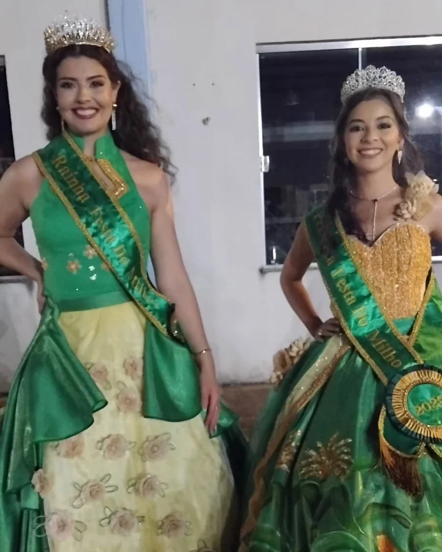 É com muita alegria que apresentamos a todos a Rainha e a Princesa da 27ª Festa do Milho de Mauá da Serra – 2025! 