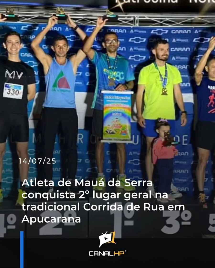 ATLETA DE MAUÁ DA SERRA CONQUISTA 2º LUGAR GERAL NA TRADICIONAL CORRIDA DE RUA EM APUCARANA