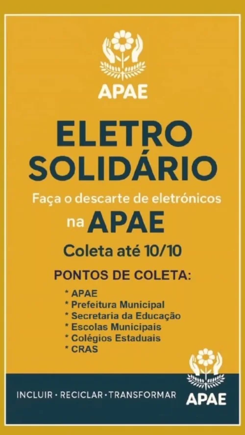 Seu eletrônico velho pode mudar vidas!