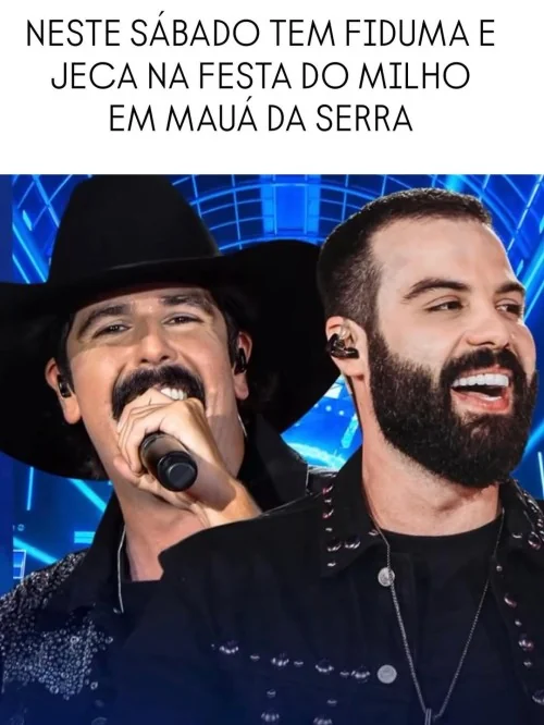 Neste sábado tem Fiduma & Jeca na Festa do Milho em Mauá da Serra