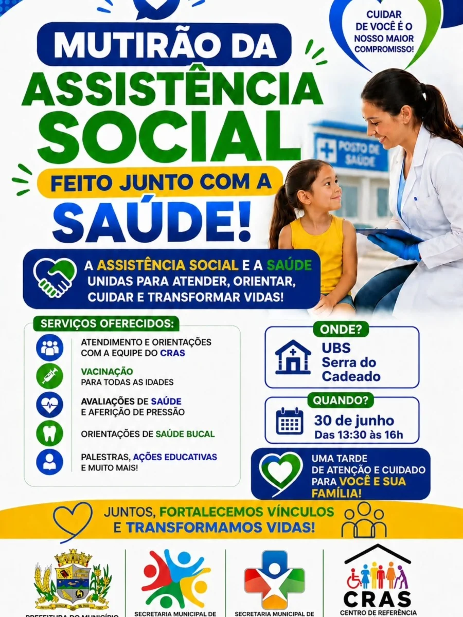 Mutirão da Assistência Social feito junto com a Saúde