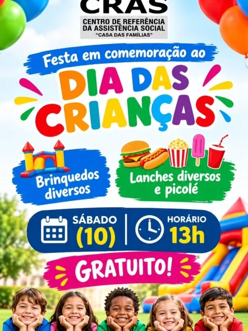 CRAS promove festa em comemoração ao Dia das Crianças